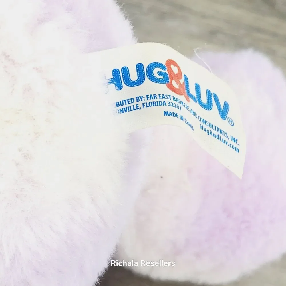 Hug & Luv Purple Elephant Plush 12